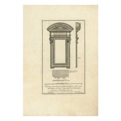 Antique Architectural Print of Palazzo Dei Conservatori by De Rossi, c.1710