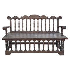 Antique Architectural Spanish Mediterranean Style Bench