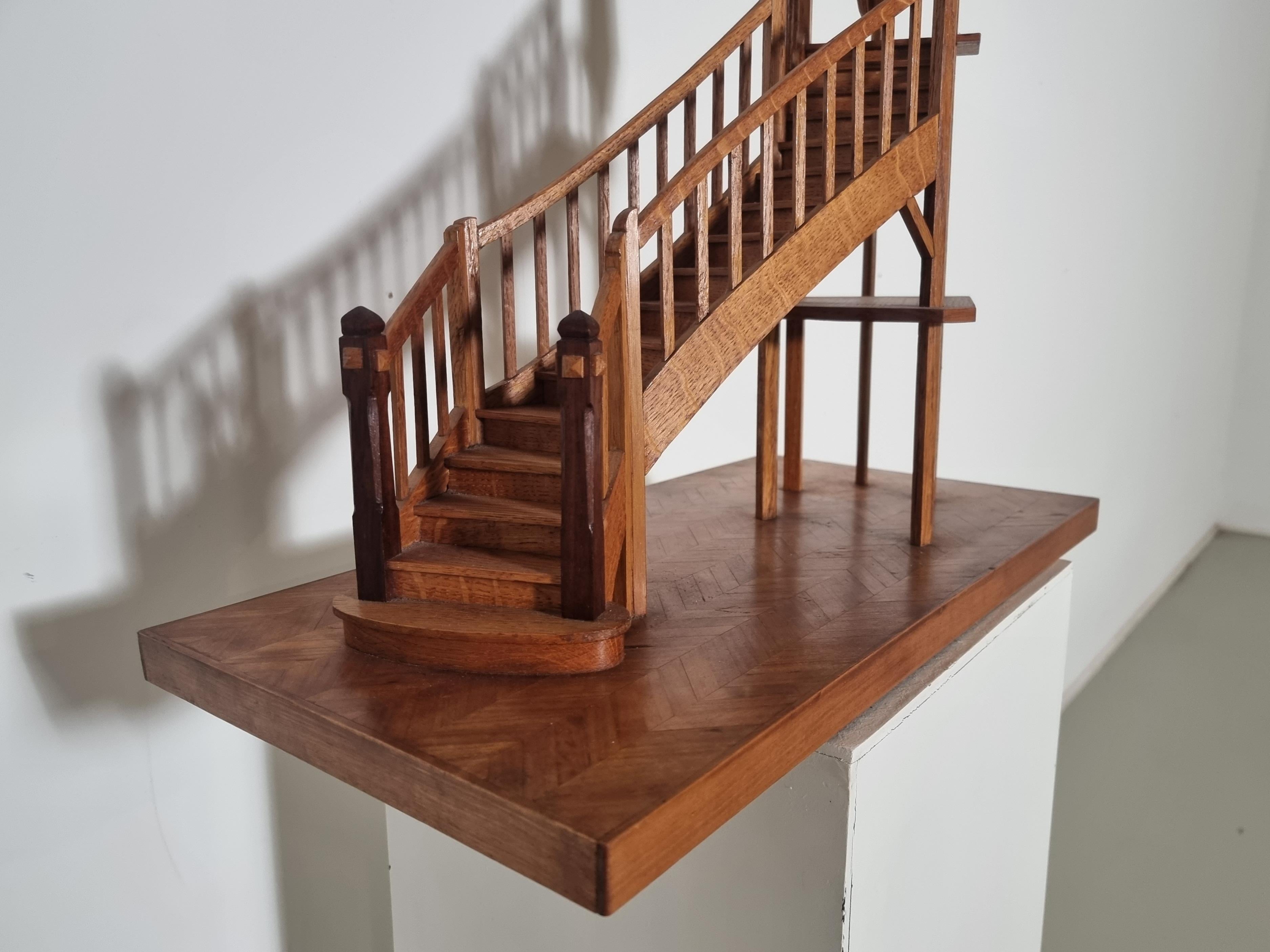 Antique Architectural Staircase Model Lamp, France, 1930s For Sale 3