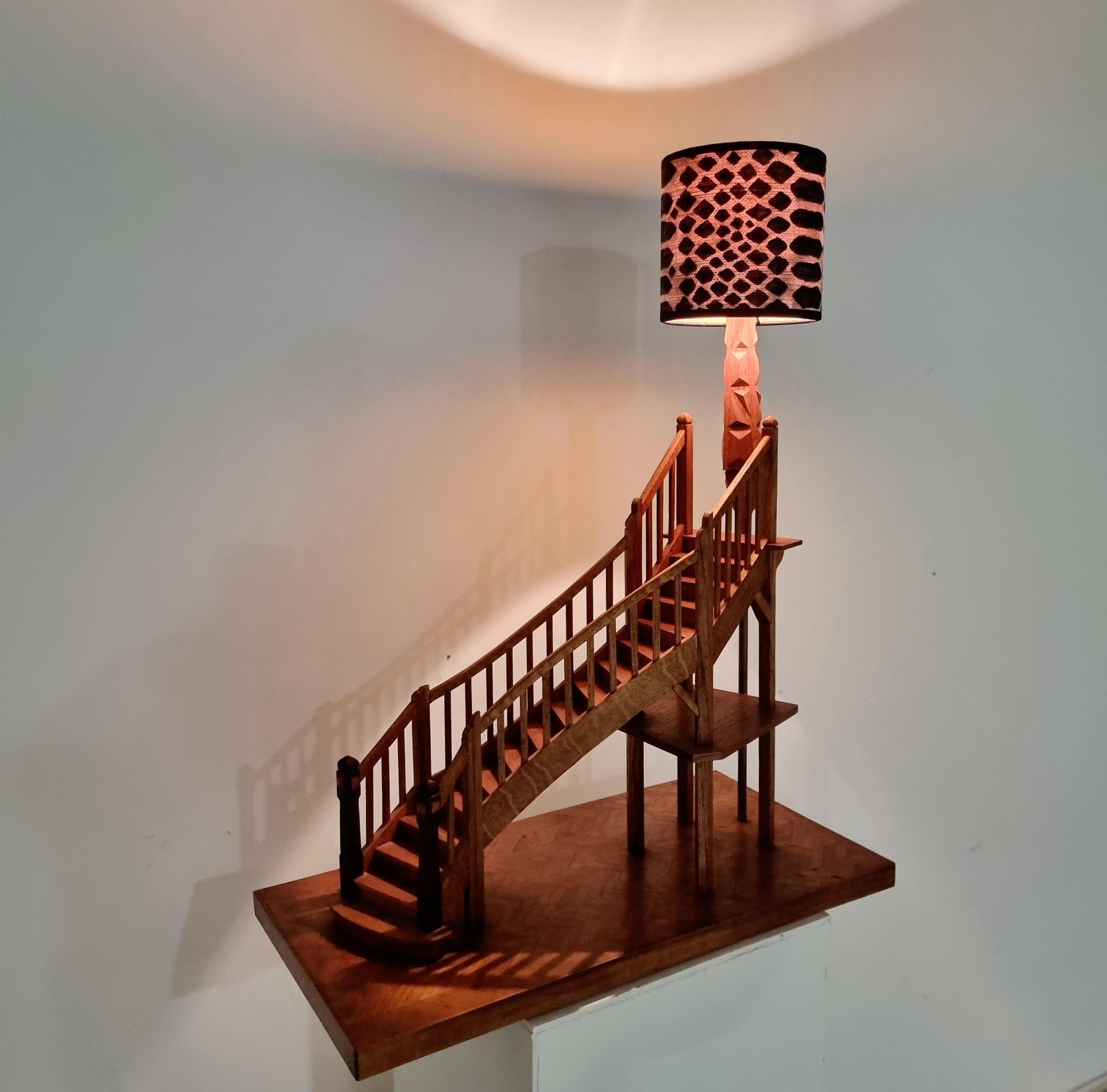 Antike architektonische Treppenlampe als Modell, Frankreich, 1930er Jahre im Zustand „Gut“ im Angebot in amstelveen, NL