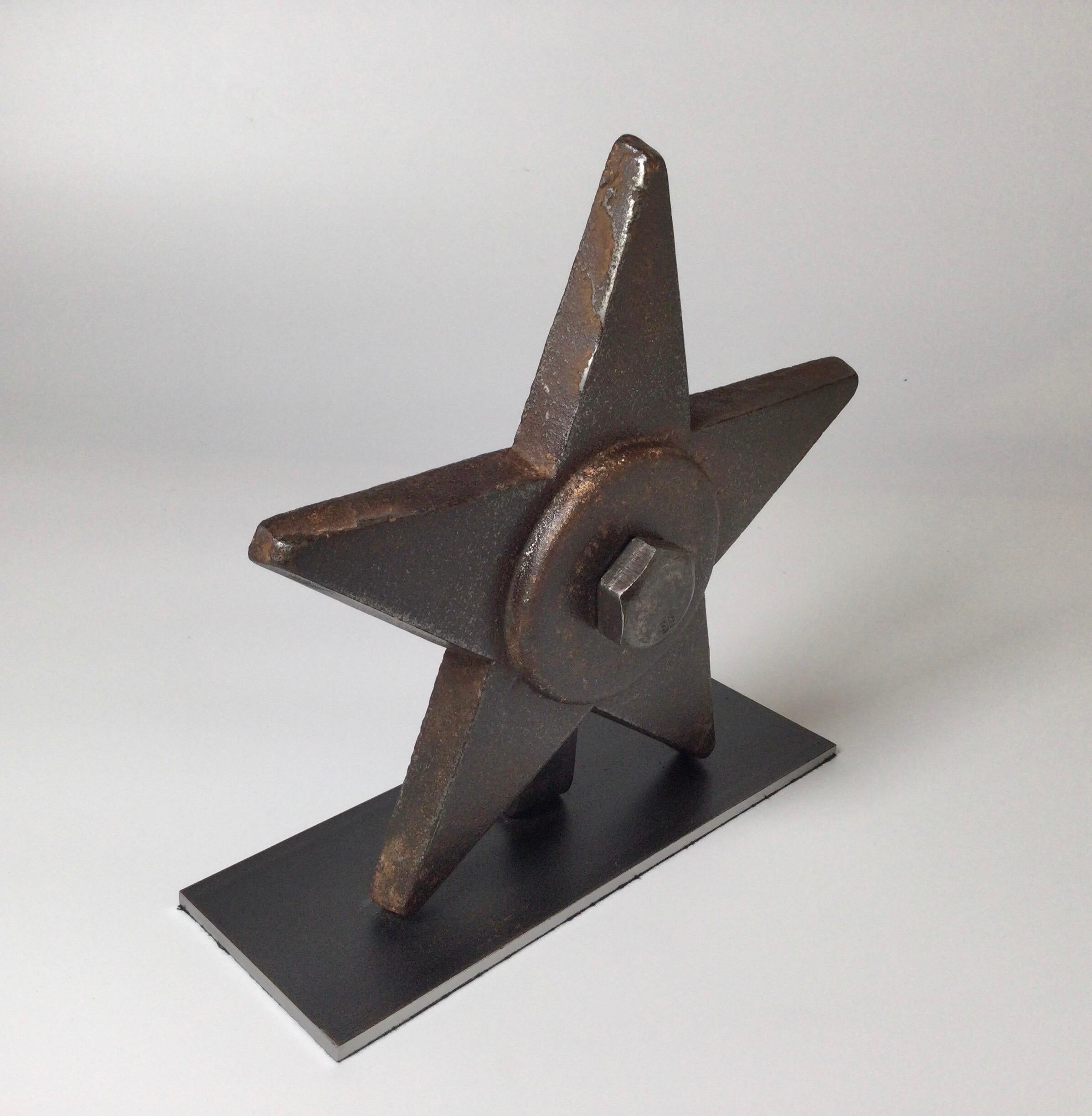 Industrial Antique Architectural Wall Building Anchor Star 19th Century For Sale