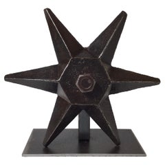 Antico ancoraggio da muro architettonico a stella del XIX secolo