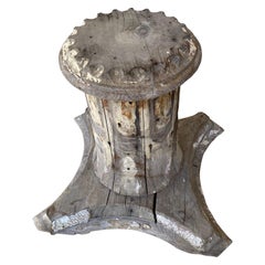 Antique Architectural Wood Pedestal Plinth, 2 Available