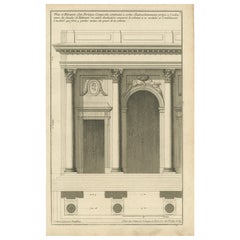 Impression d'architecture ancienne d'un portico composite par Neufforge, vers 1770
