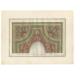 Antique Architecture Print of Ornaments 'Tav. II' by Albertolli