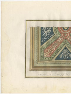 Antique Architecture Print of Ornaments ‘Tav. IX’ by Albertolli