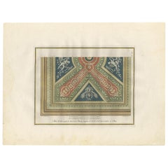 Antique Architecture Print of Ornaments ‘Tav. IX’ by Albertolli
