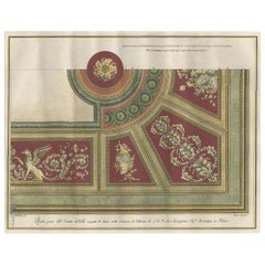 Antique Architecture Print of Ornaments 'Tav. XVI' by Albertolli 