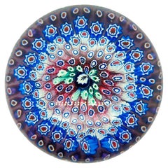 Presse-papiers antique Arculus Close Concentric Millefiori en verre