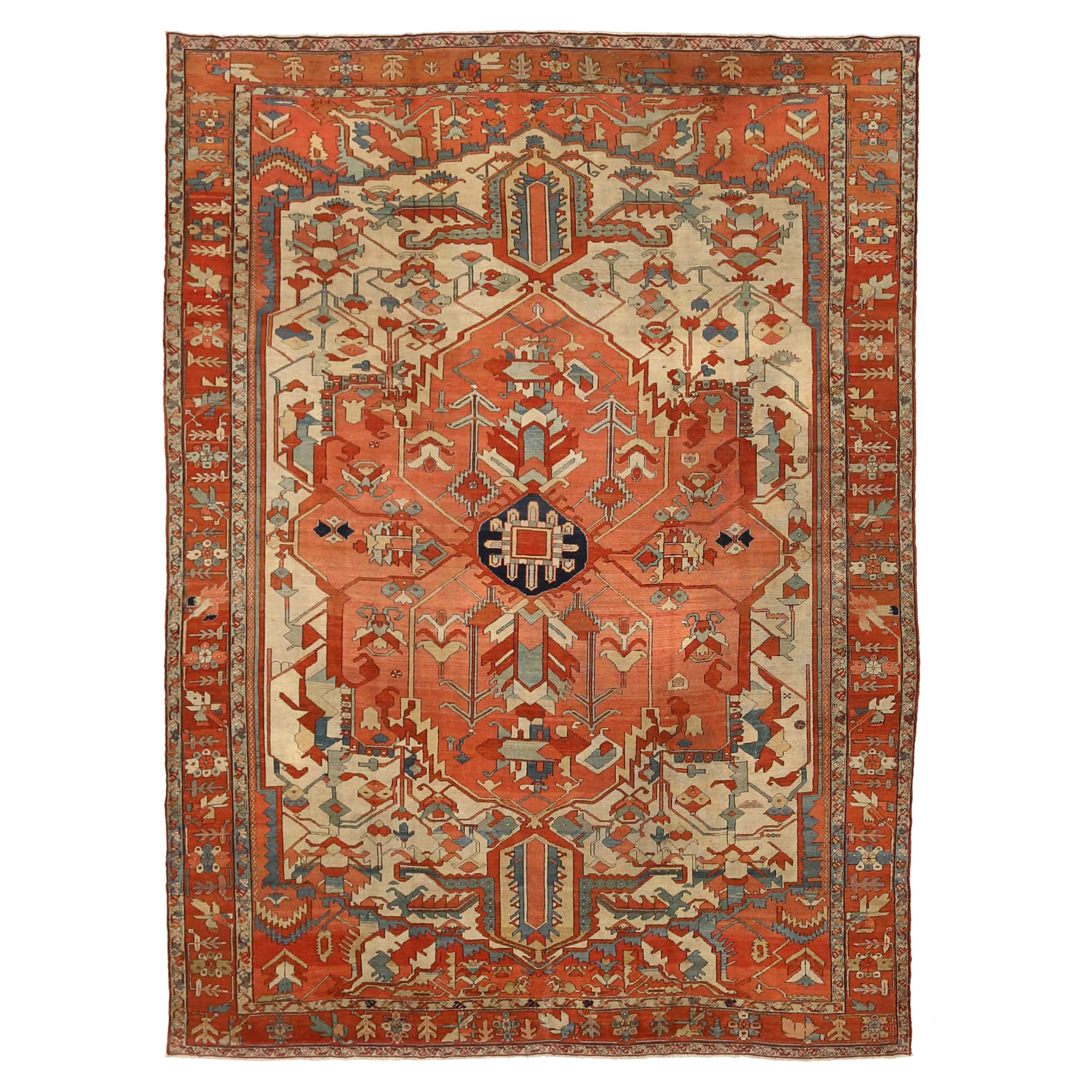 Tapis d'antiquités design Serapi en vente