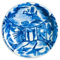 Ancienne assiette en porcelaine japonaise de la période Arita Edo 17/18C. Design/One rare