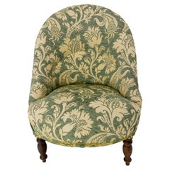Chaise ancienne « Chauffeuse » Napoléon III du 19ème siècle française à redécouvrir