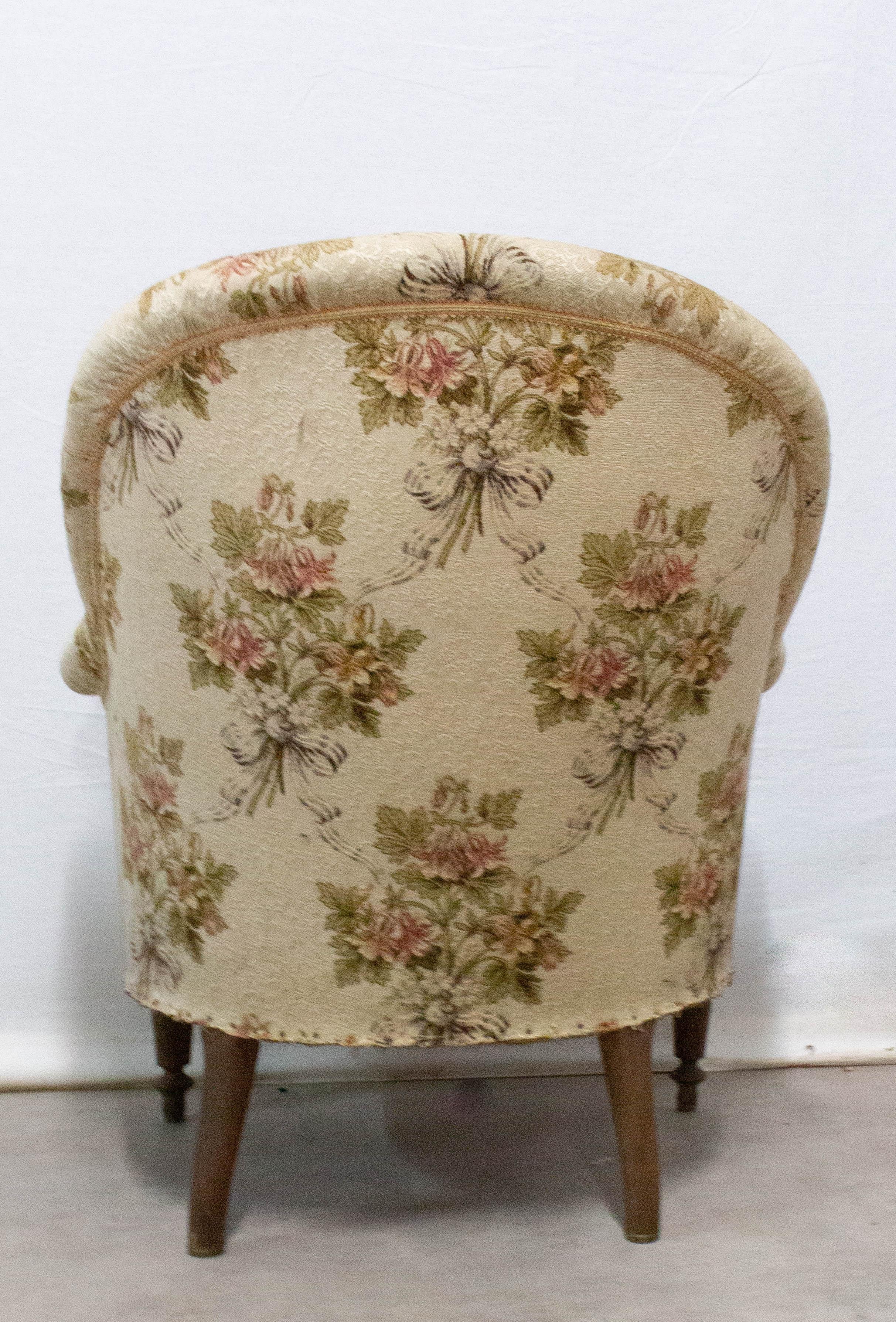 Antique Armchair Fauteuil Napoleon III French 19th Century to Recover In Good Condition In Labrit, Landes