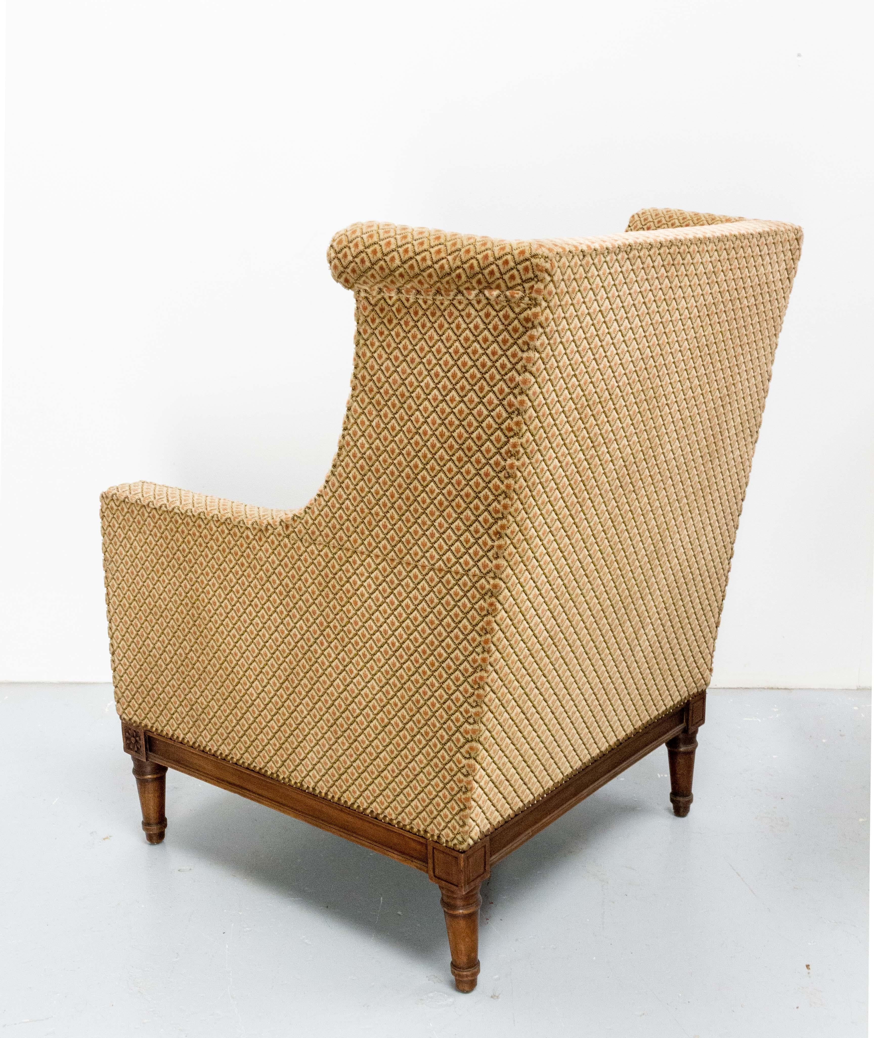 Antique Armchair Fauteuil Napoleon III Upholstery and Beech French 19th Century For Sale 9
