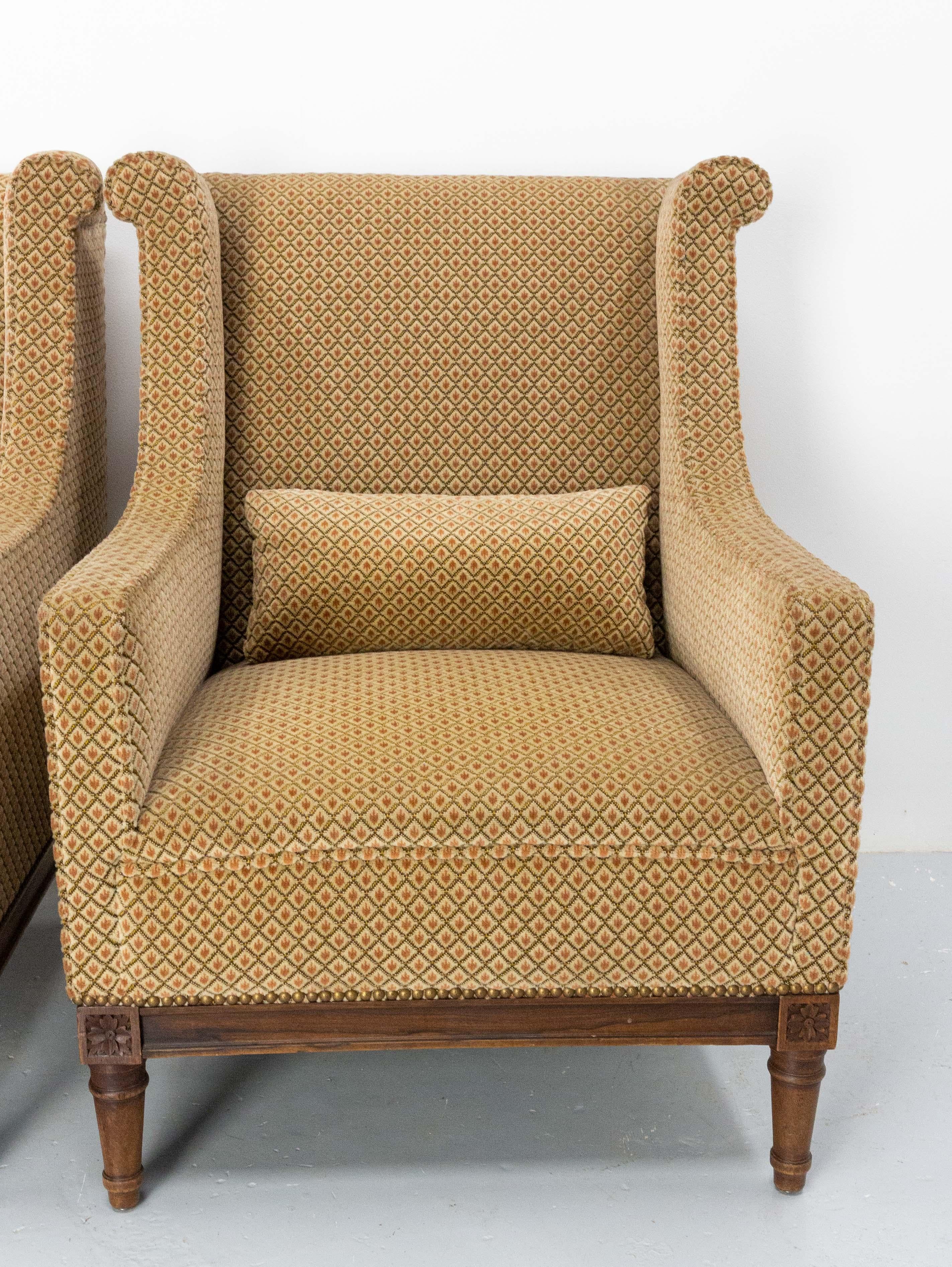 Antique Armchair Fauteuil Napoleon III Upholstery and Beech French 19th Century In Good Condition For Sale In Labrit, Landes