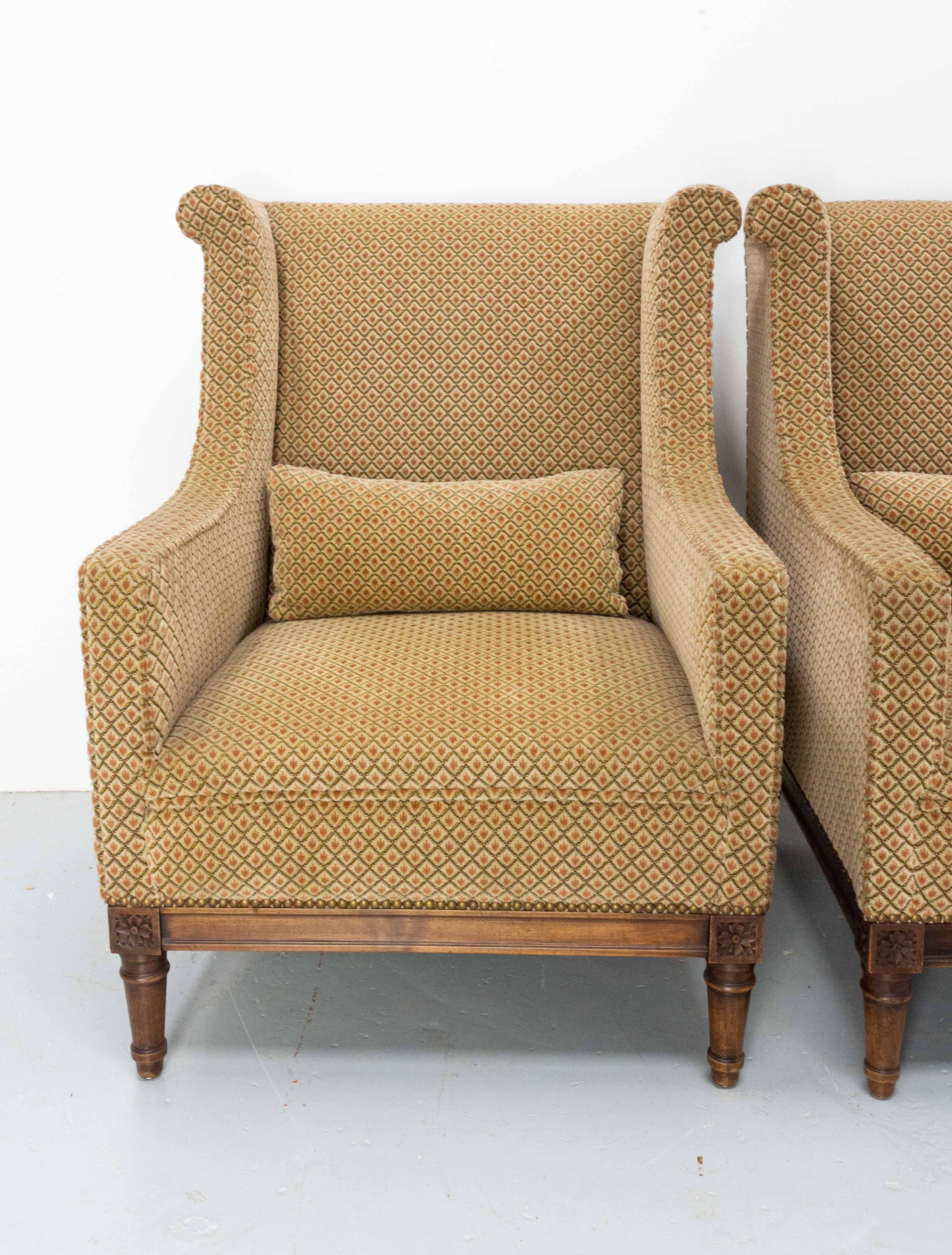 Late 19th Century Antique Armchair Fauteuil Napoleon III Upholstery and Beech French 19th Century For Sale