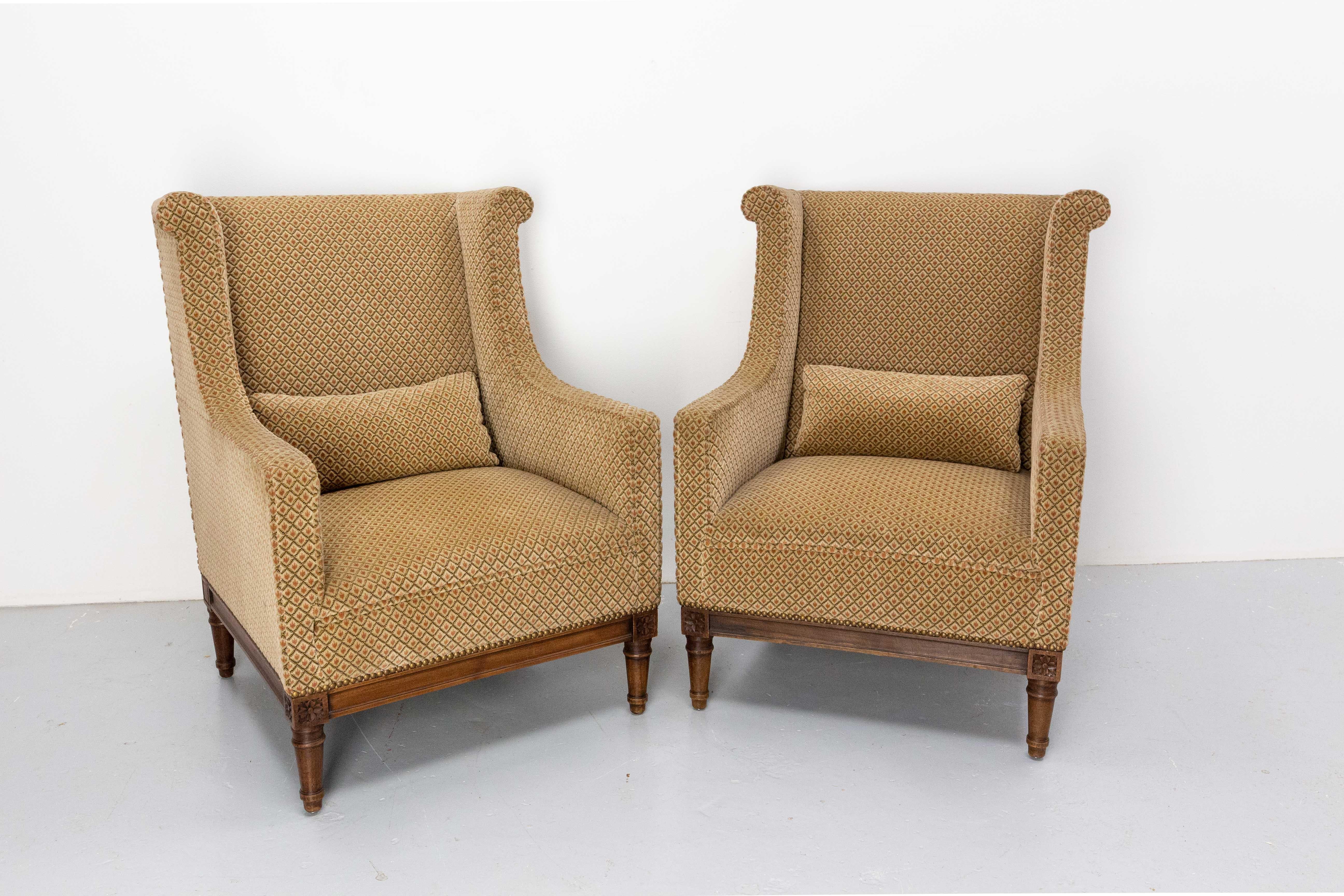 Antique Armchair Fauteuil Napoleon III Upholstery and Beech French 19th Century For Sale 2
