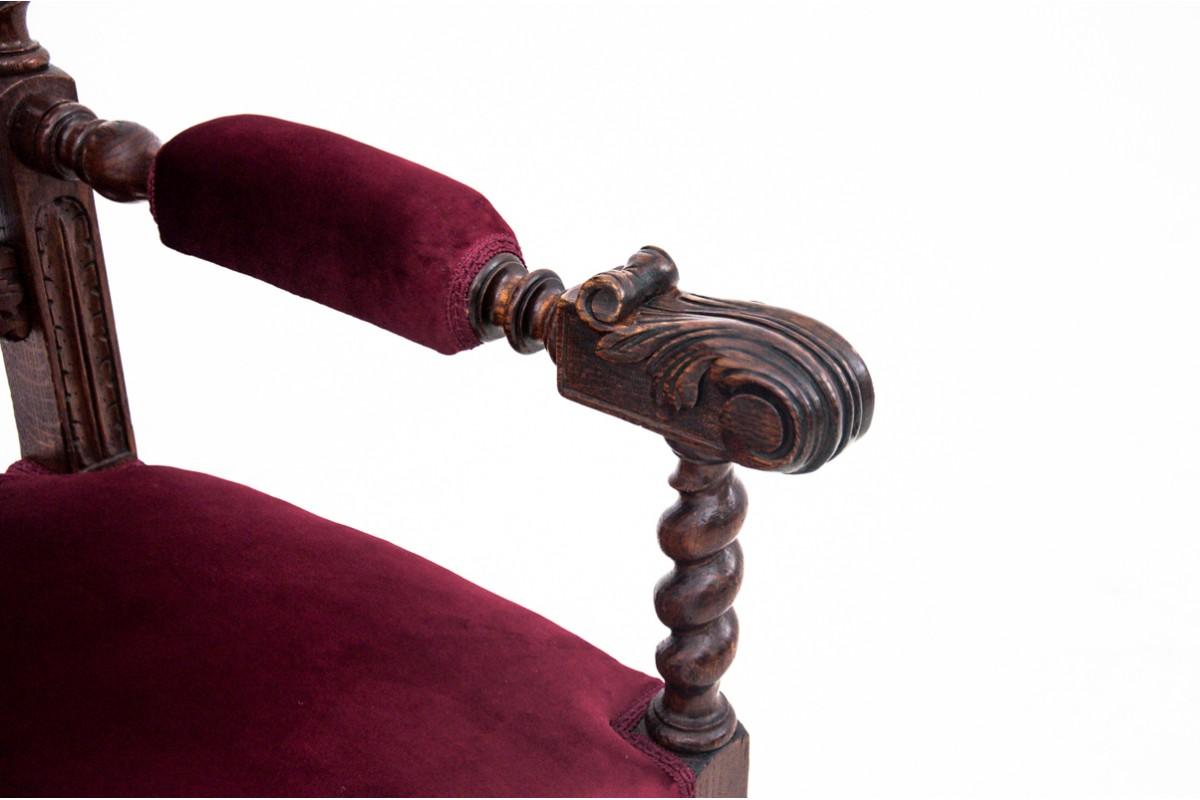 Sillón antiguo de finales del siglo XIX. Roble en venta