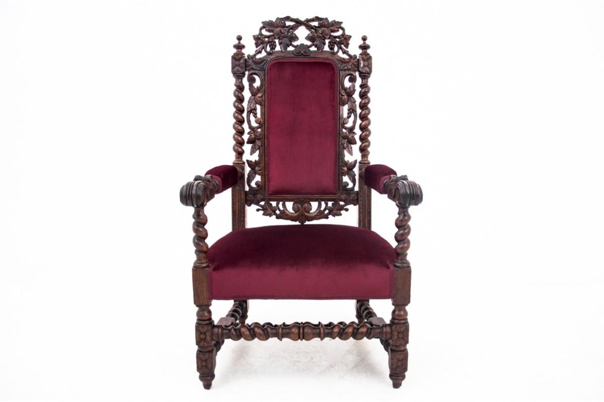 Antique armchair from the late 19th century.