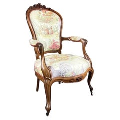 Antique Armchair In Carved Wood, Napoleon III Period, 19th Century