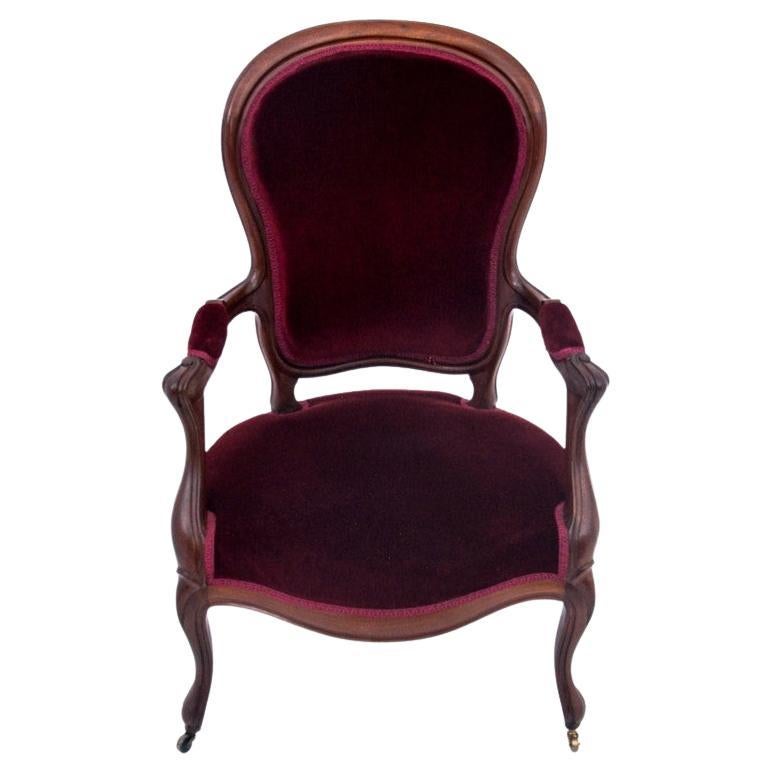 Antique armchair, Northern Europe, late 19th century.