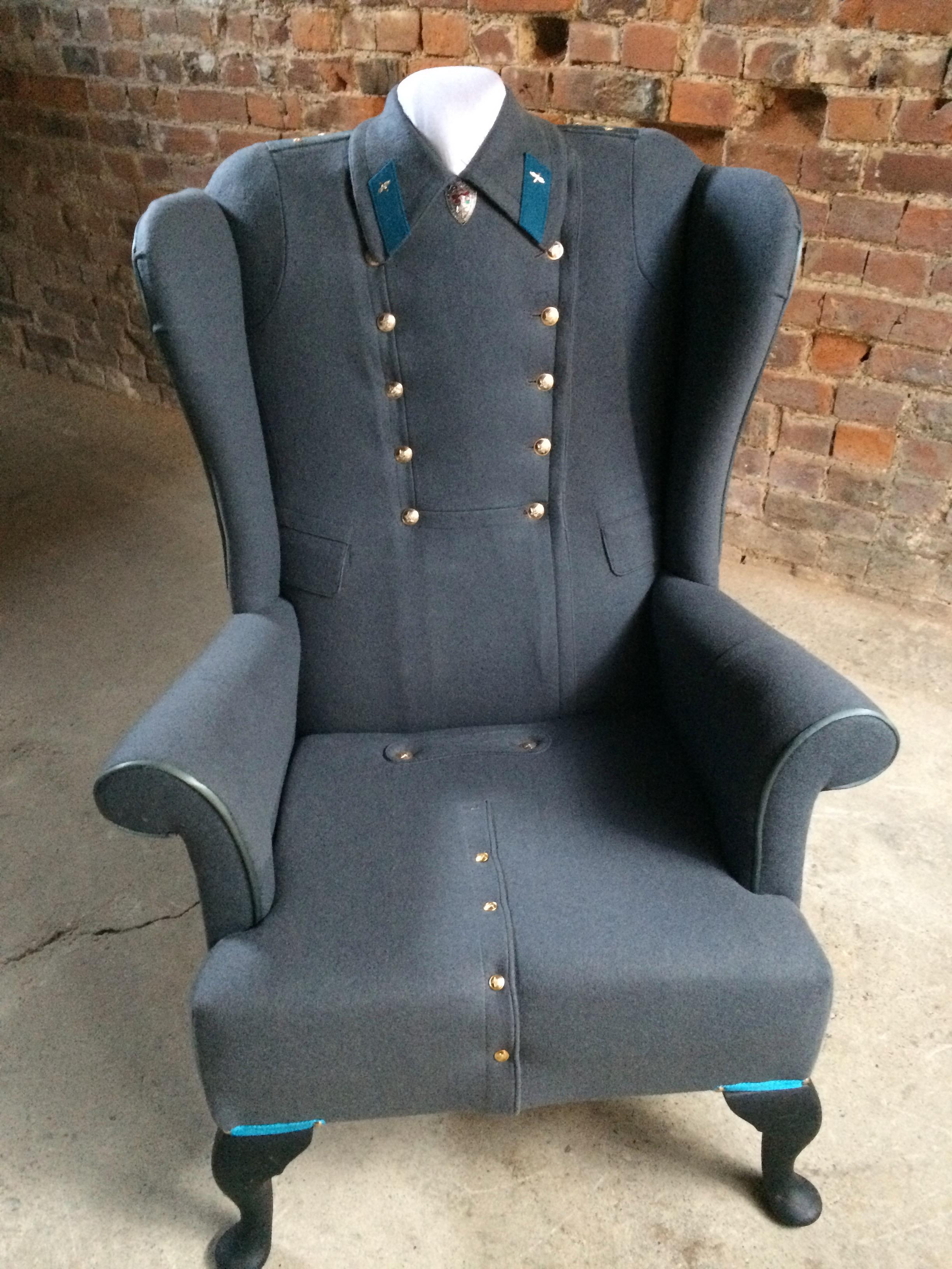 Antique Armchair the Khrushchev Wing Commander Lounge Chair Bespoke 4