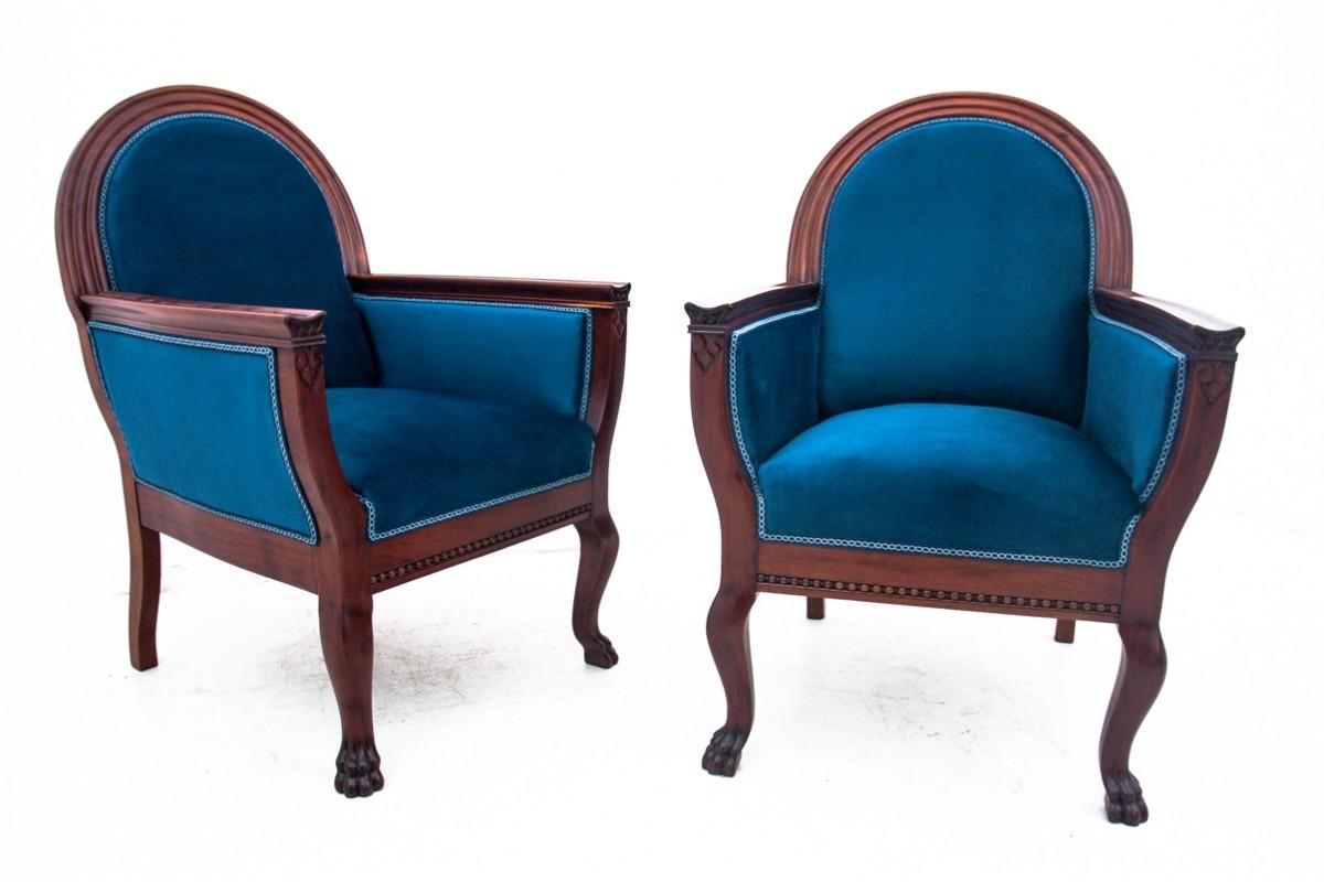 Antique armchairs from around 1890, Northern Europe. After renovation. For Sale 8