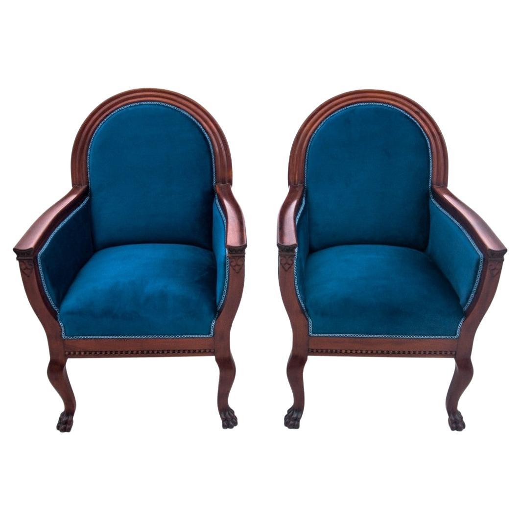 Antique armchairs from around 1890, Northern Europe. After renovation.