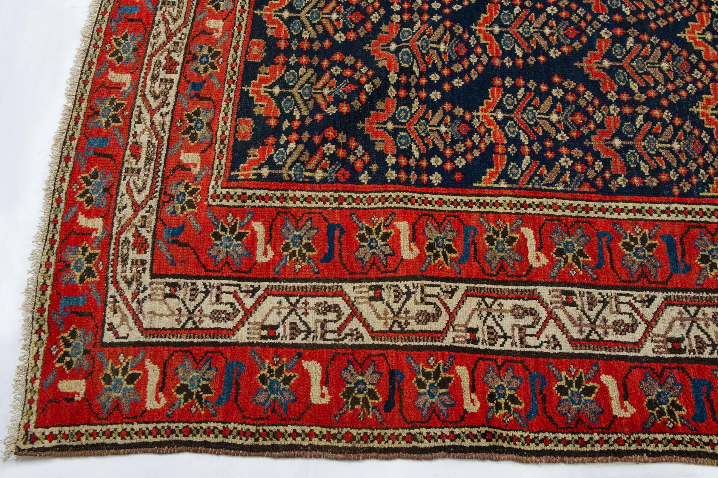 20th Century Antique Armenian Carpet with Almond Design For Sale