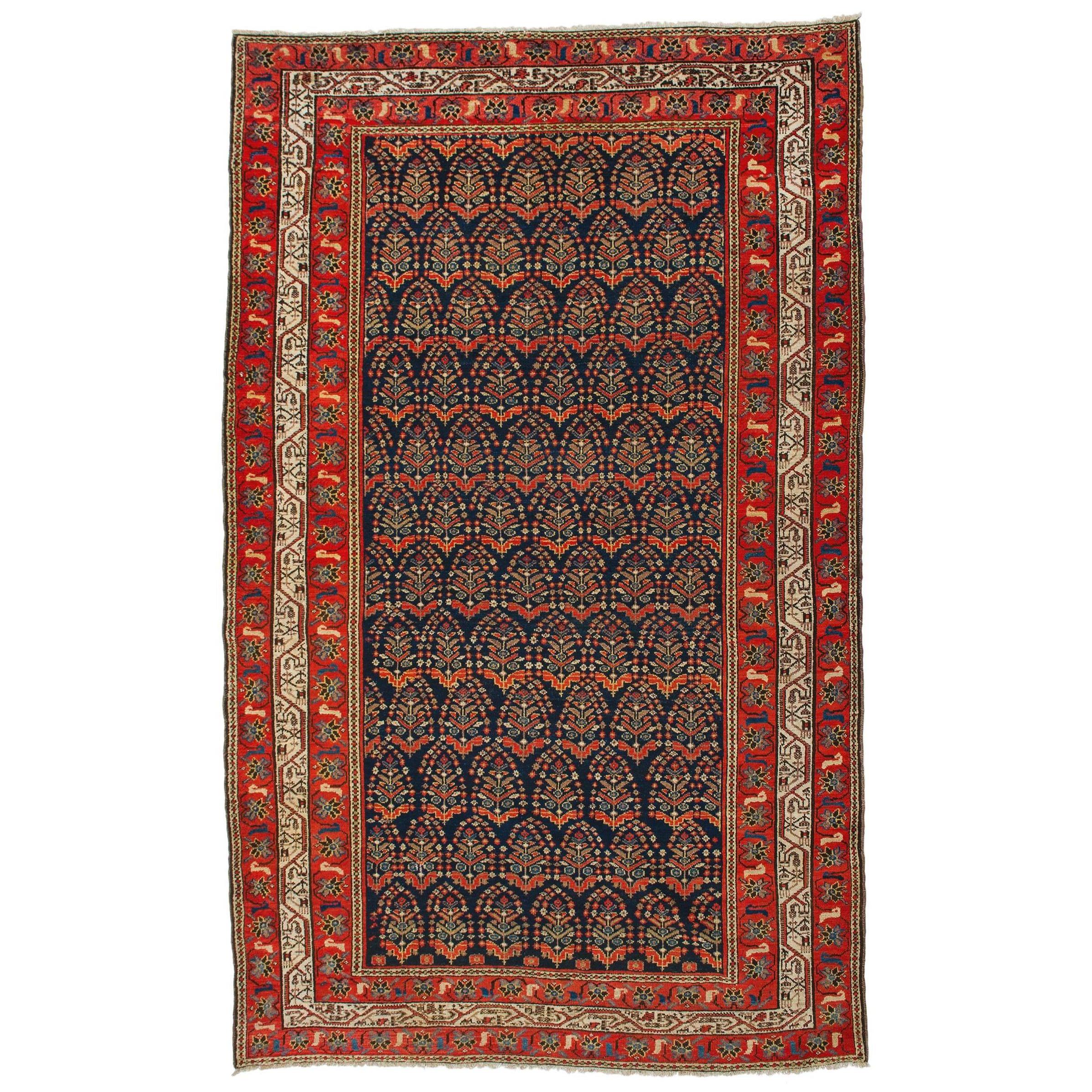 Antique Armenian Carpet with Almond Design For Sale