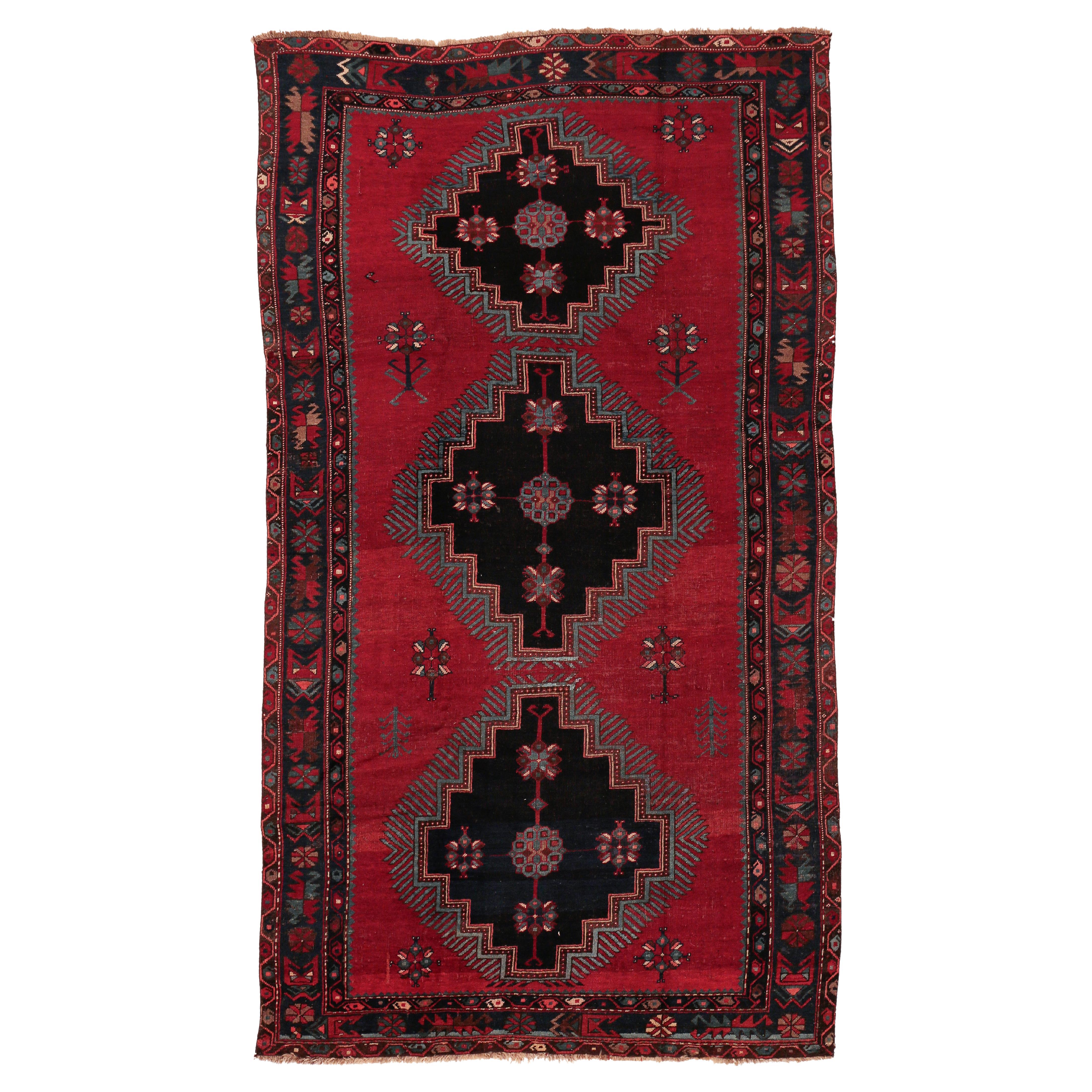 Antigua alfombra kazaka armenia caucásica en raro formato grande en venta