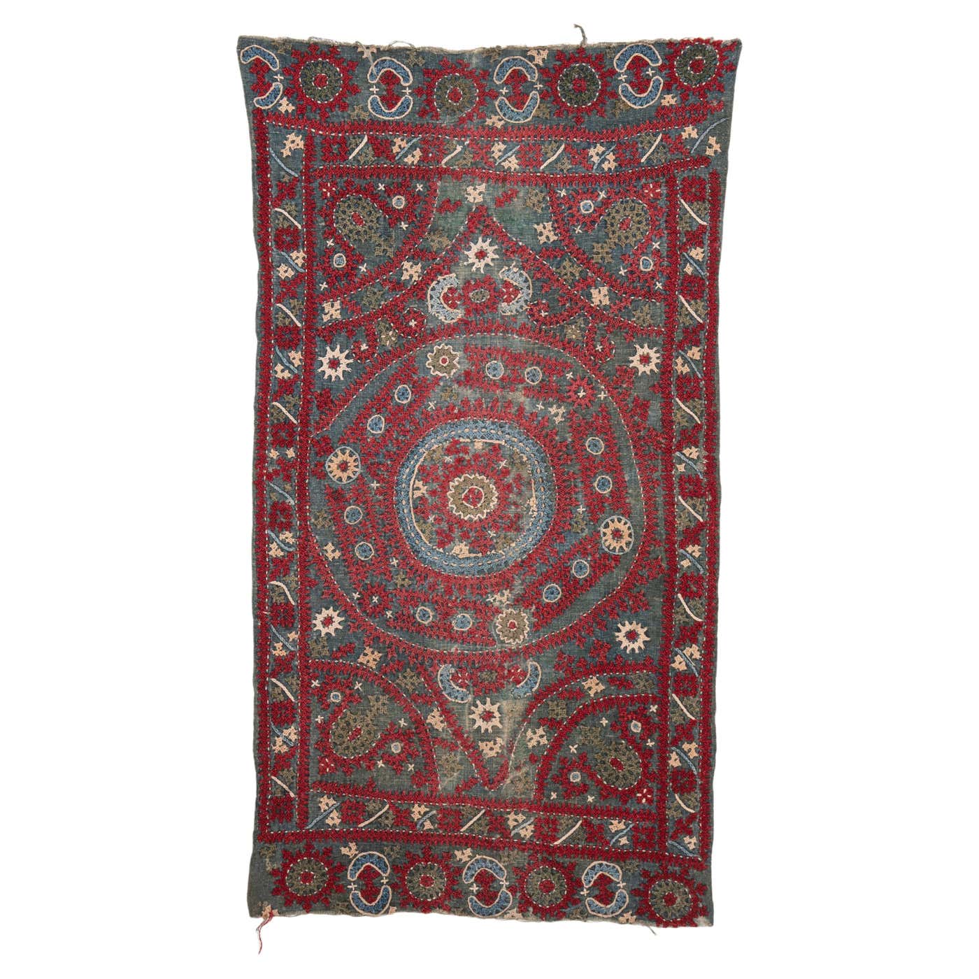 Antique Armenian Marash Embroidered Pillow Top For Sale at 1stDibs