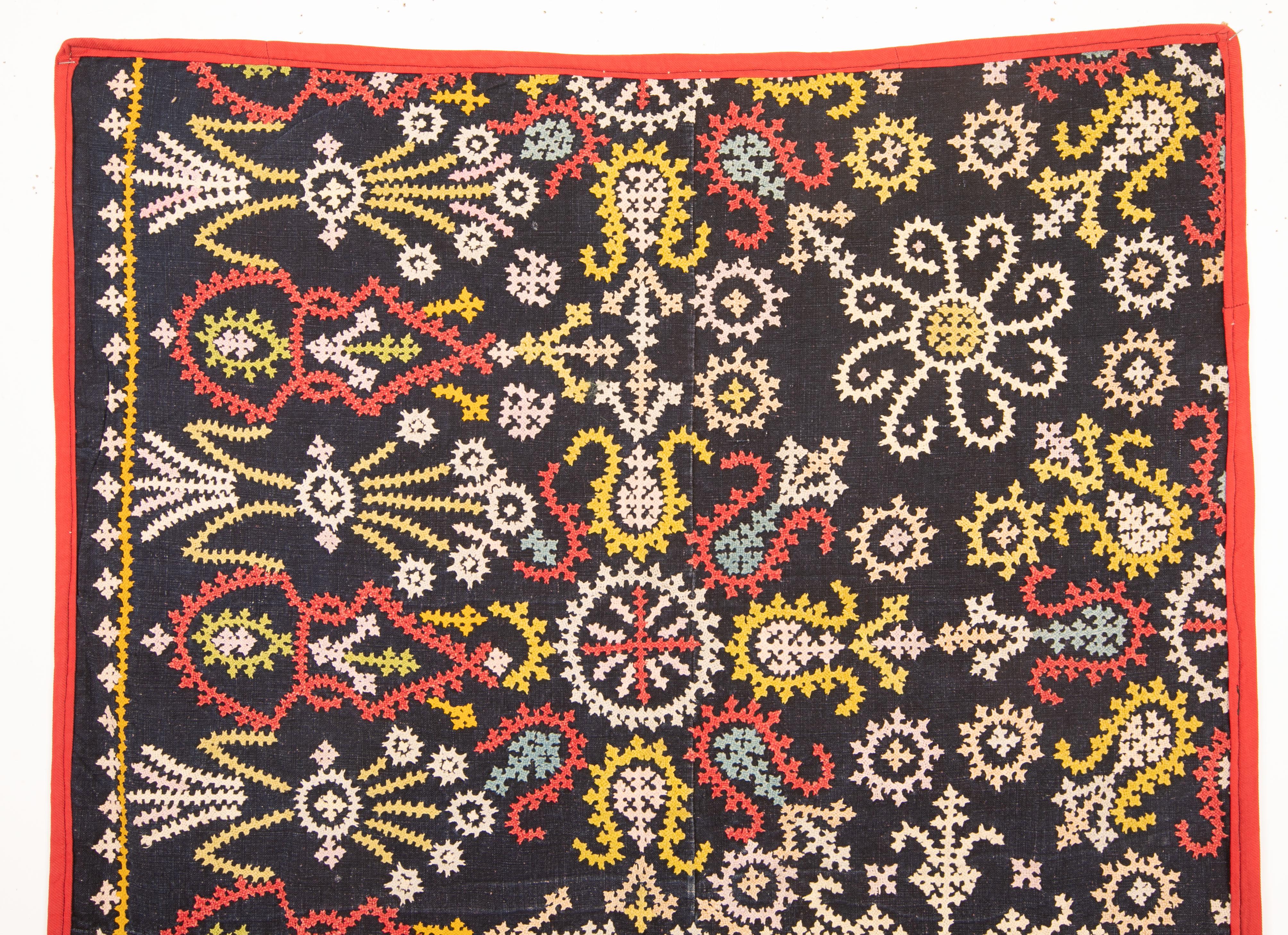 A rare item to come by. It is as good as they get with great colors. Too bad that it is a fragment but visually it is so satisfying.
Armenian Marash Embroidery.