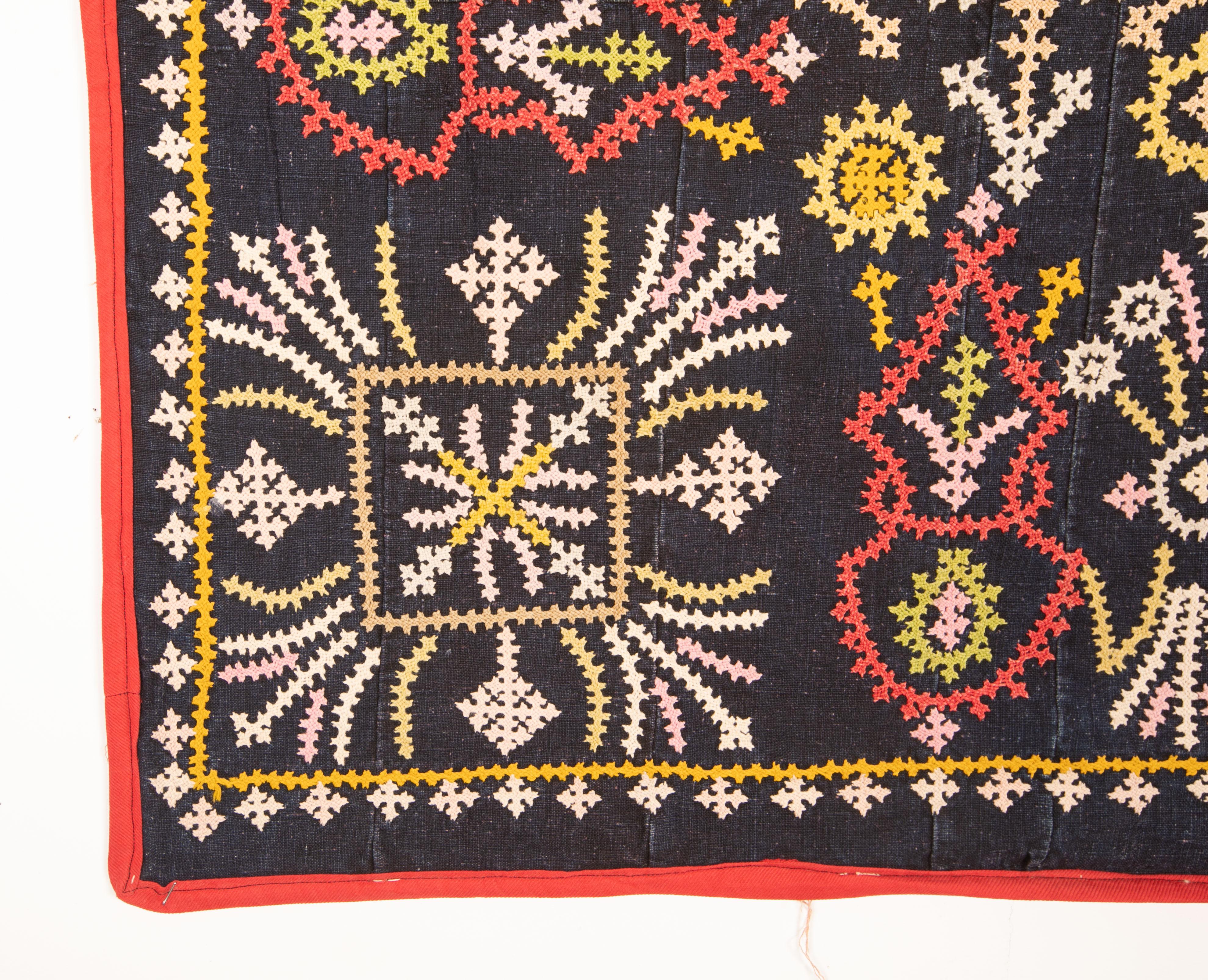 Turkish Antique Armenian Marash Embroidery Fragment, Late 19th C For Sale