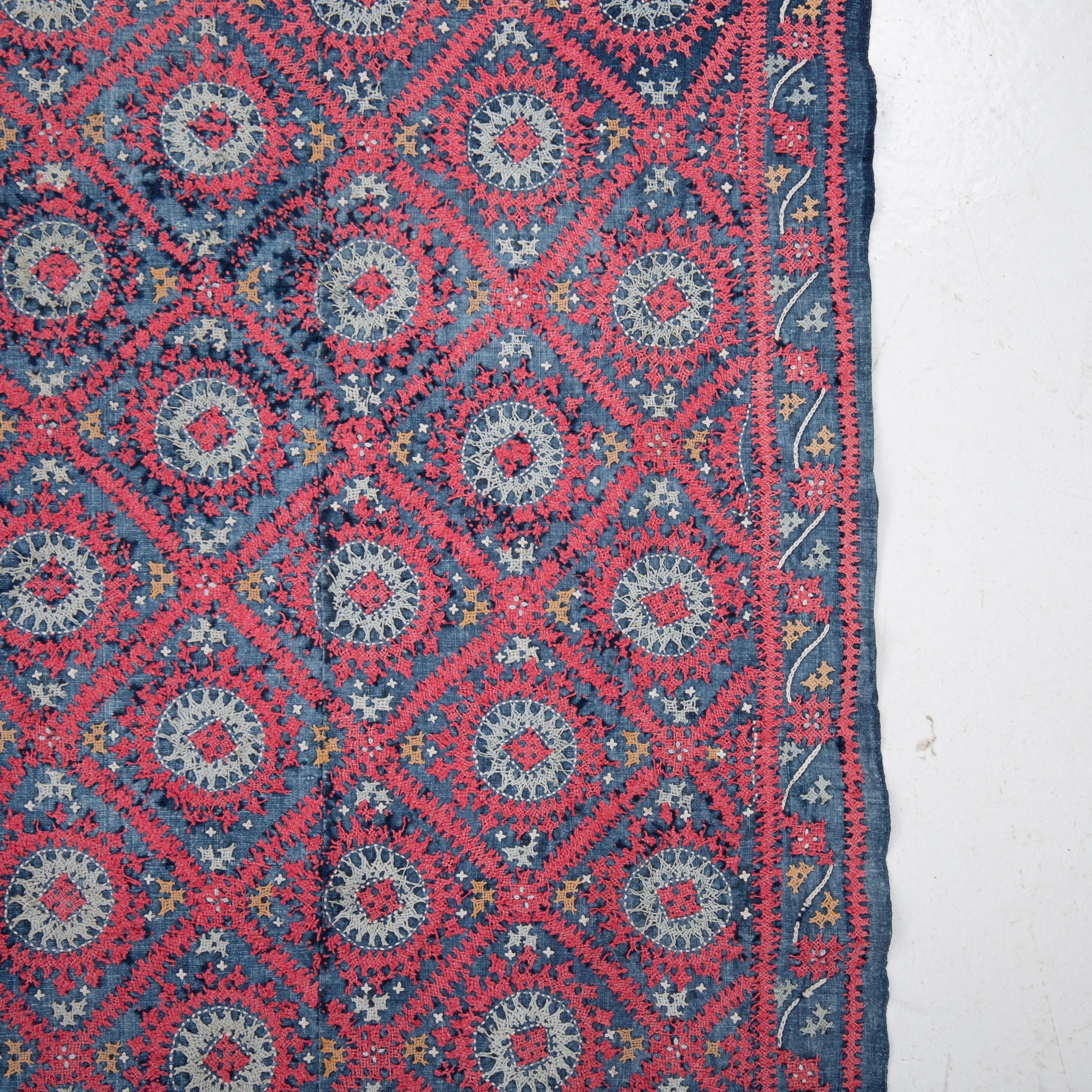 Antique Armenian Marash Embroidery, late 19th Century Turkey In Distressed Condition For Sale In Istanbul, TR