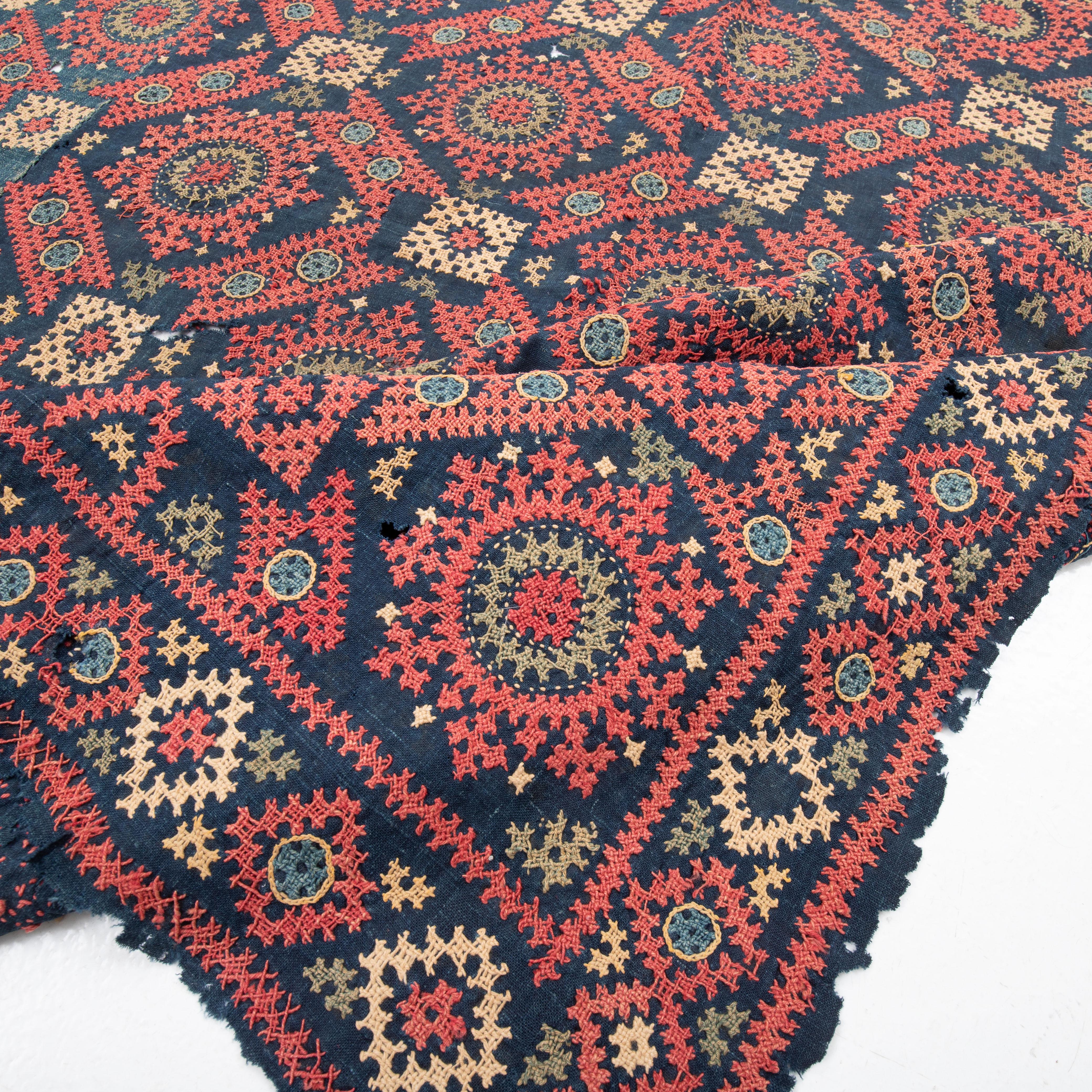 Cotton Antique Armenian Marash Embroidery, Turkey Late 19th C. For Sale