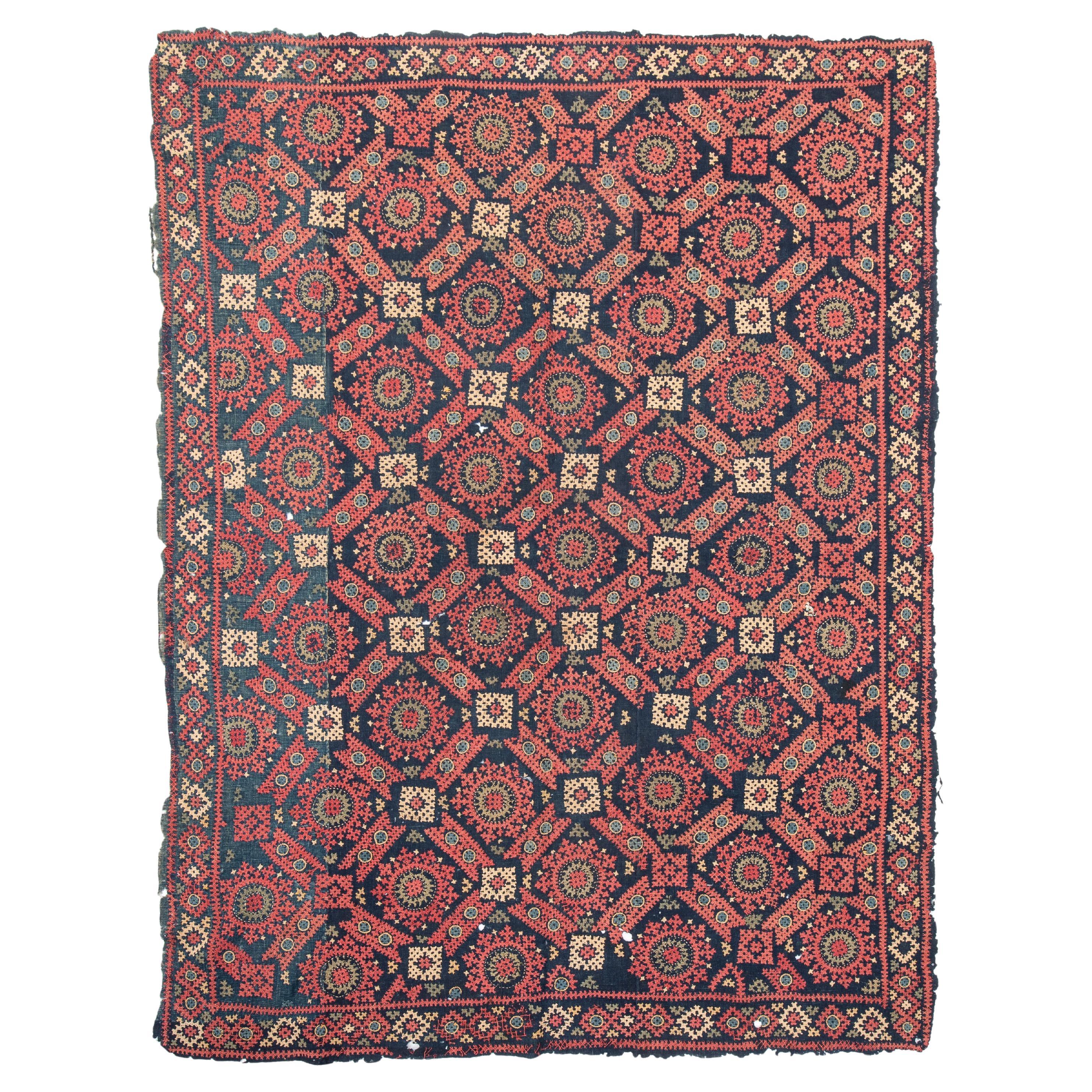 Antiguo Bordado Armenio Marash, Turquía Finales S. XIX