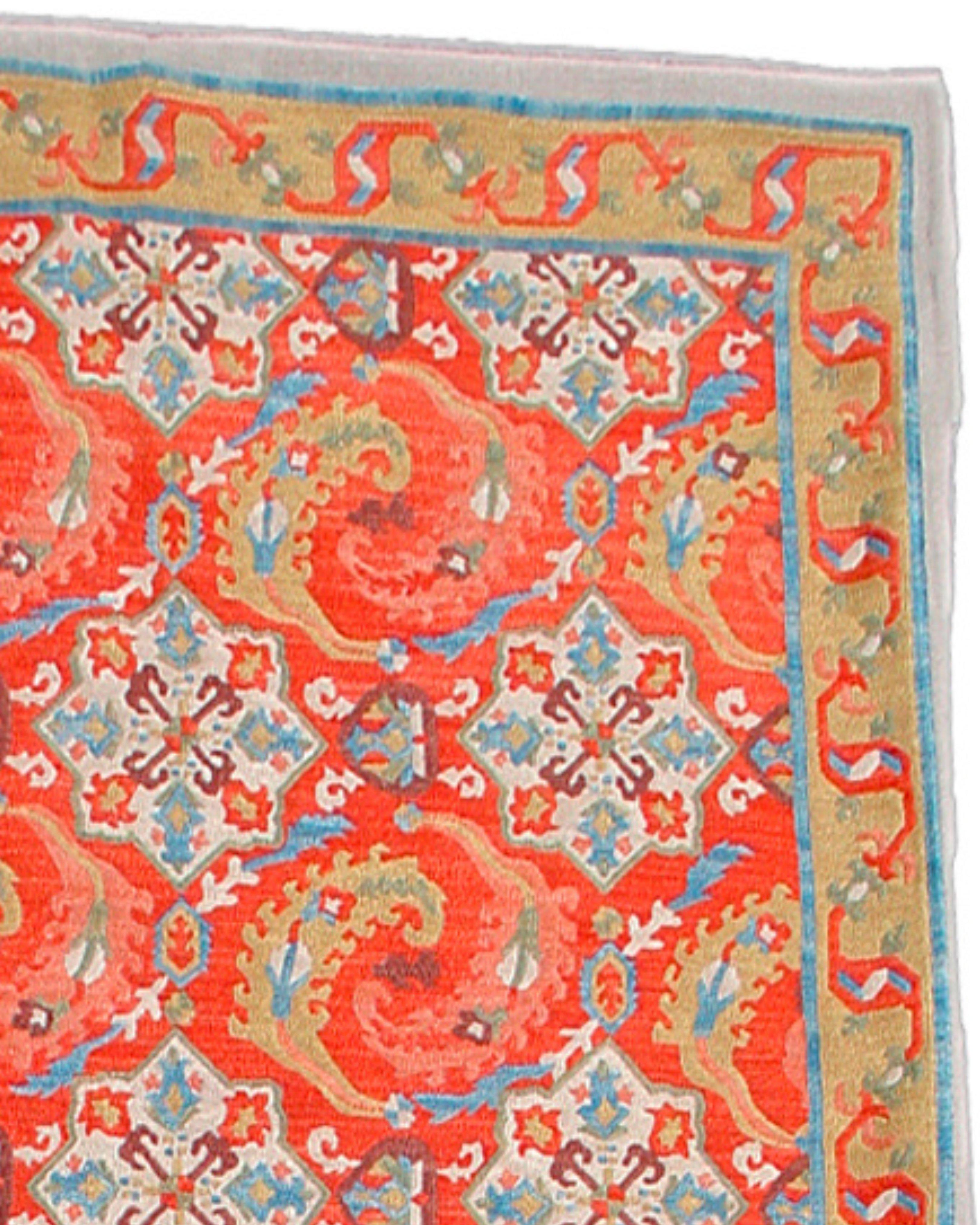 Antique Armenian Silk Embroidery Rug, Late 20th Centruy 

Additional Information:
Dimensions: 2'7