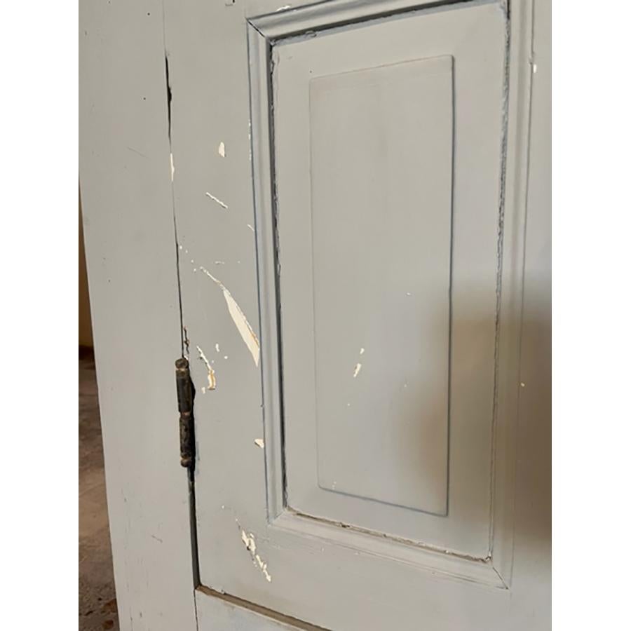 Antique Armoire Painted with Mesh Inserts in Doors, FR-0163 For Sale 3