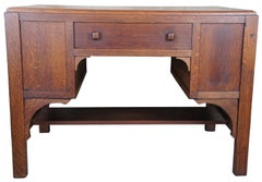 Antique Arnold Library Table by Auglaize Furniture Co Mission Oak Bookcase Desk