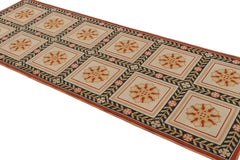 Antique Arraiolos Needlepoint Runner With Floral Medallions, From Rug & Kilim