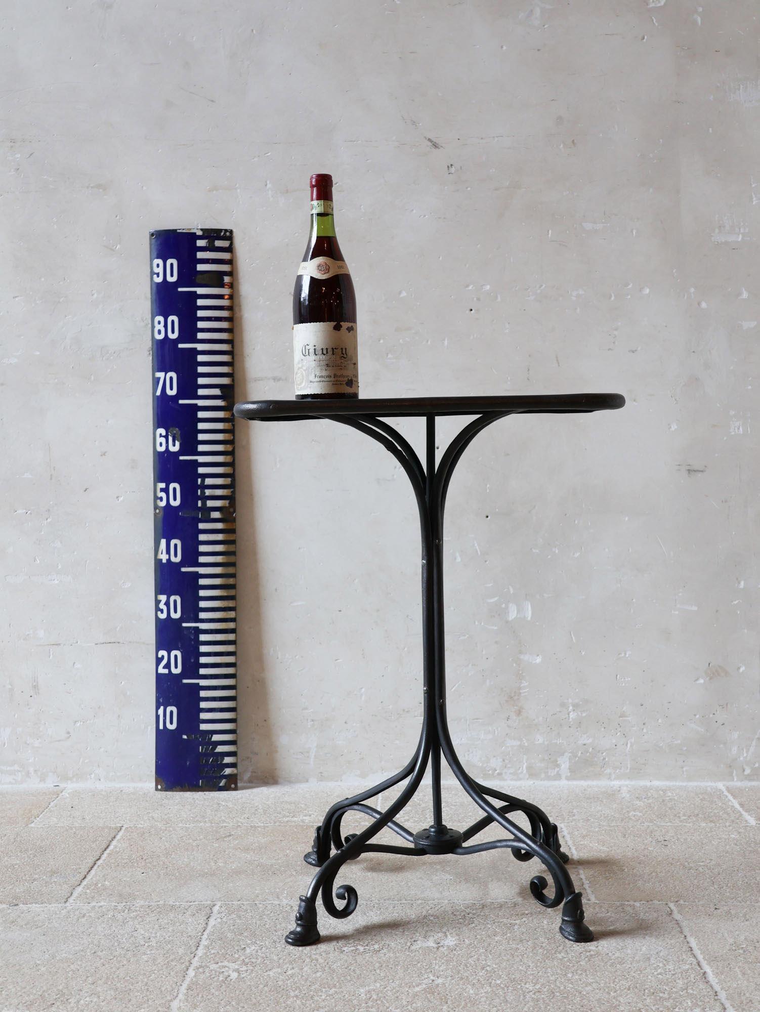 Iron Antique Arras Bistro Table from 1900, Crafted in France For Sale
