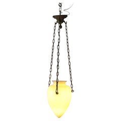 Antique ARs & Crafts Steuben Classical Calcite Art Glass Pendant Light C1920