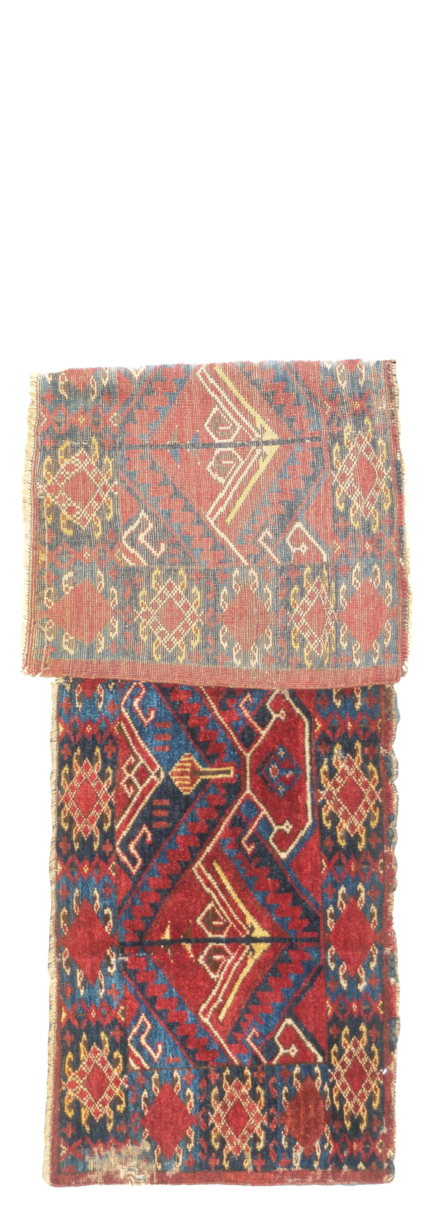 Antiker Arsari-Teppich 1'10'' x 5'3''.