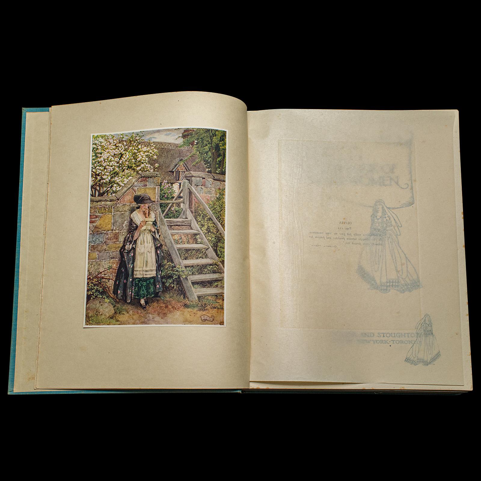 Antique Art Book Golden Book of Famous Women, English, Eleanor F Brickdale, 1919 In Good Condition For Sale In Hele, Devon, GB