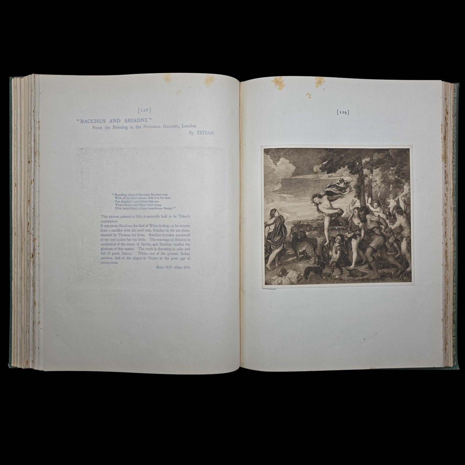 Livre d'art ancien, The Hundred Best Pictures, couverture rigide, illustré, édouardien en vente 4