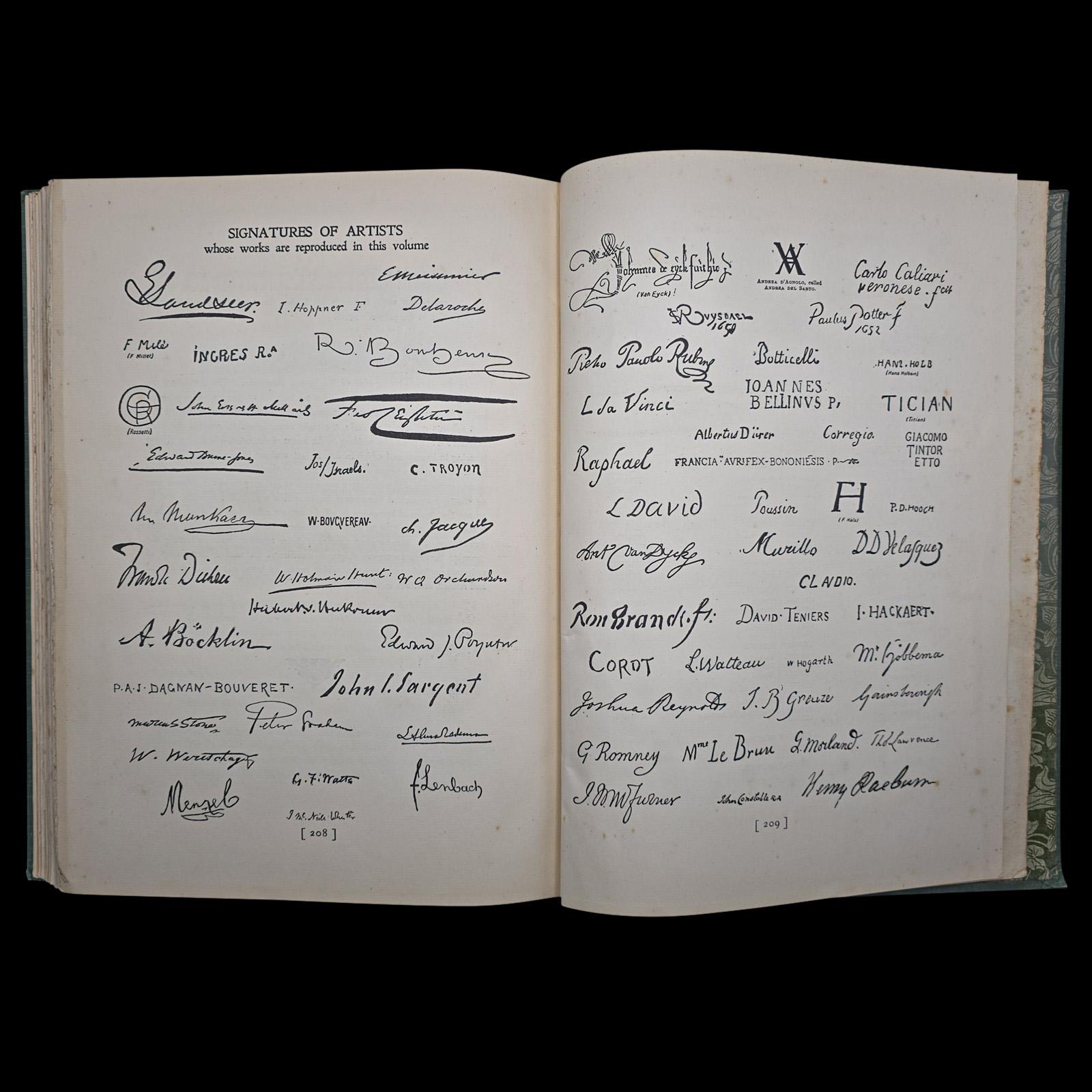 Livre d'art ancien, The Hundred Best Pictures, couverture rigide, illustré, édouardien en vente 5