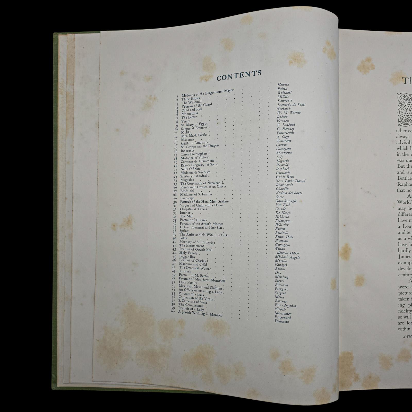 Antikes Kunstbuch, Die Meisterwerke der Meister, Hardcover, illustriert, edwardianisch (Britisch) im Angebot