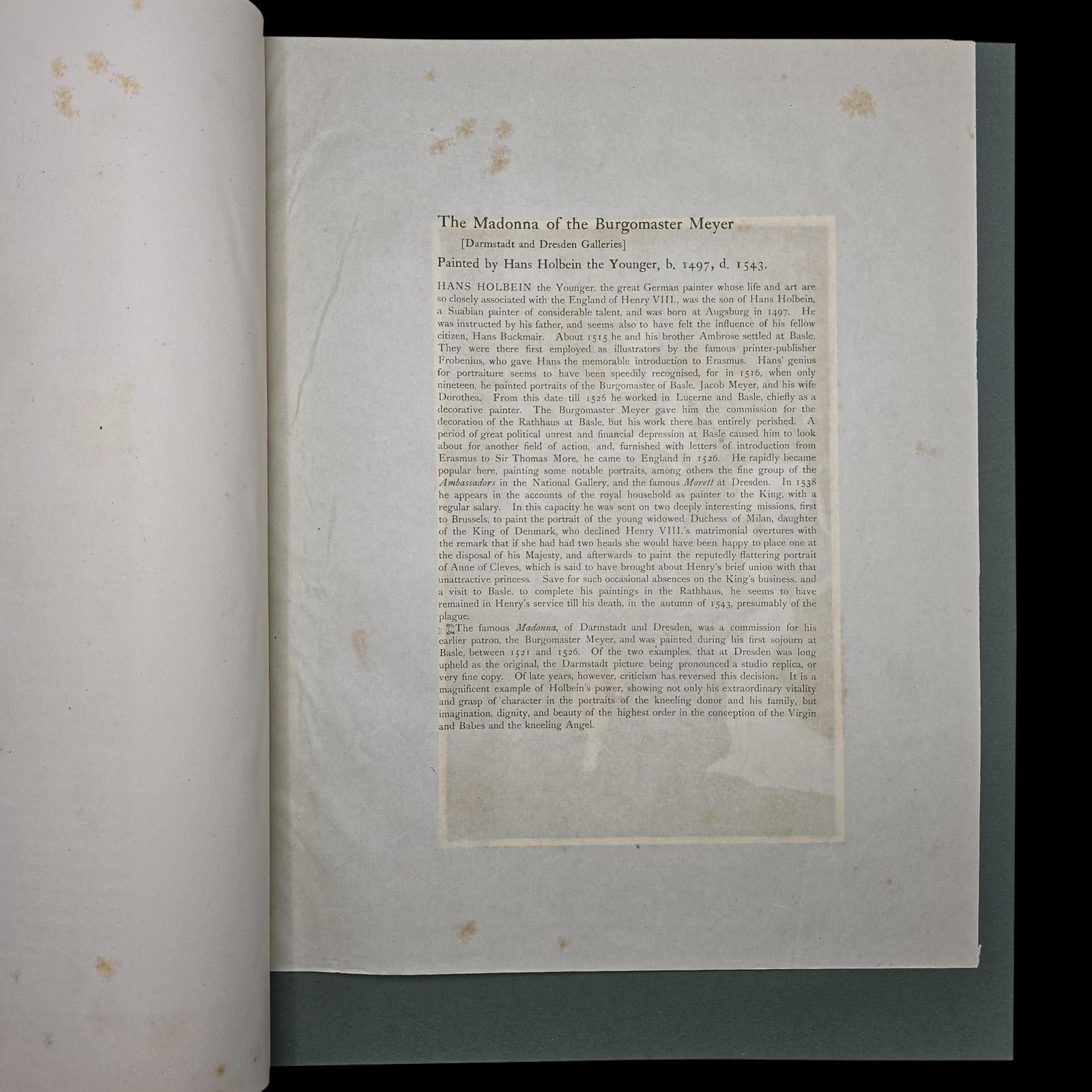 Antikes Kunstbuch, Die Meisterwerke der Meister, Hardcover, illustriert, edwardianisch im Zustand „Gut“ im Angebot in Hele, Devon, GB
