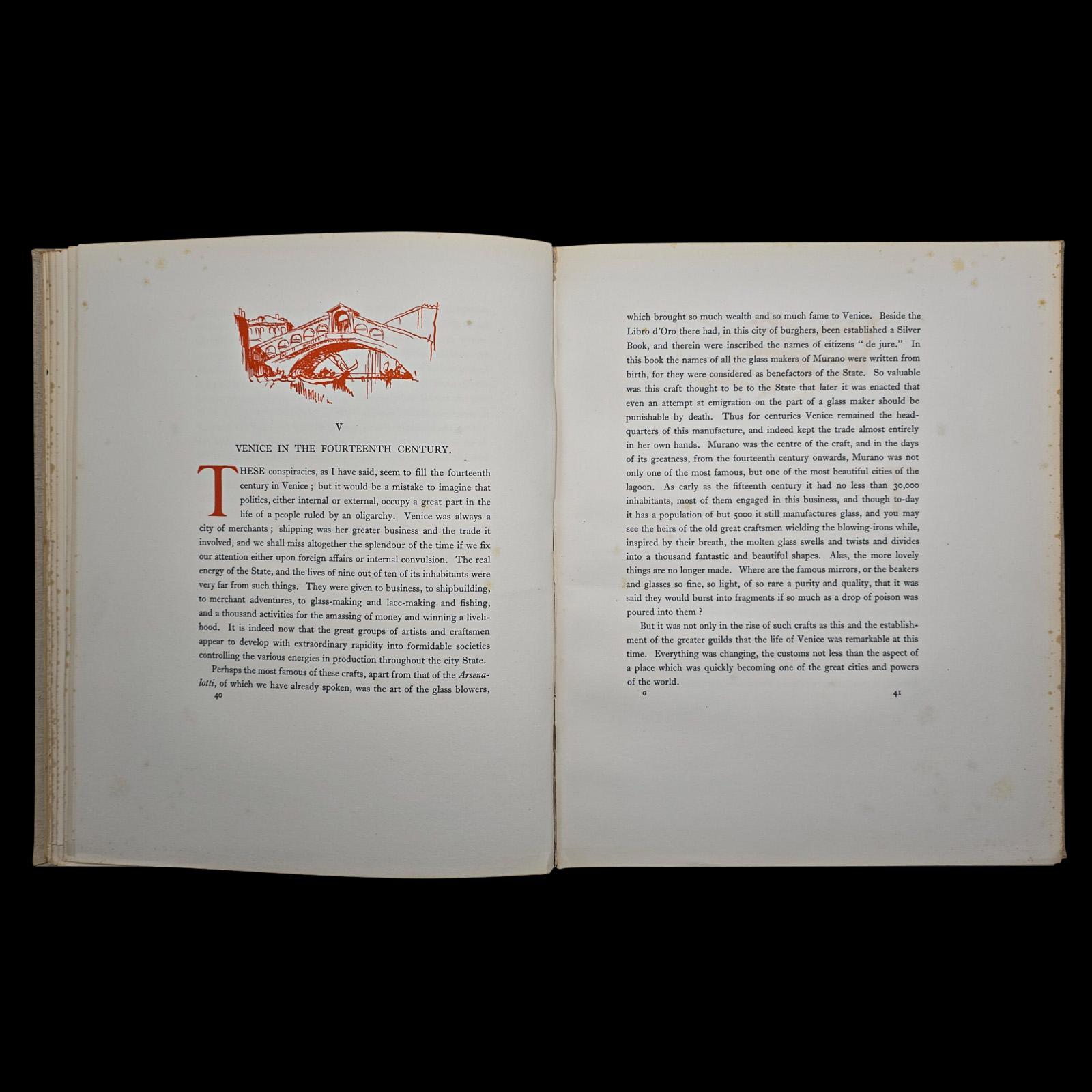 Livre d'art ancien, The Pageant of Venice, Hutton & Brangwyn, Illustrated, C.C. 1920 en vente 3